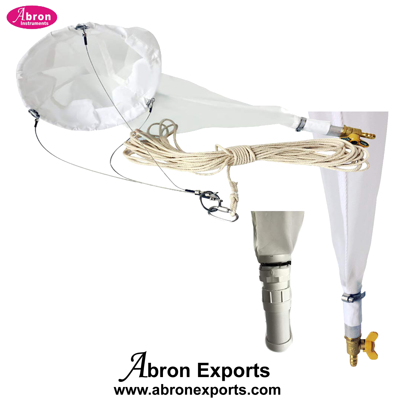 Net Zooplankton Net student for research lab 150micron dia 20 with chamber nosel and total length 70cm Entomological net AB-98NZP150